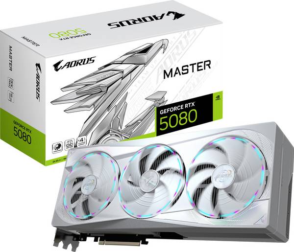 Gigabyte grafická karta Nvidia RTX 5080 MASTER  16 GB GDDR7 RAM PCIe x16  HDMI® 2.1, DisplayPort 2.1
