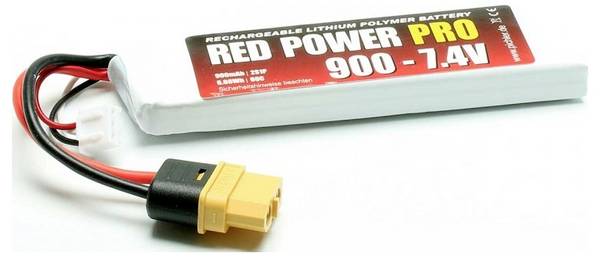 Red Power 19120 akupack Li-Pol (modelářství), 7.4 V, 900 mAh, články 2, 60 C, Softcase, XT60