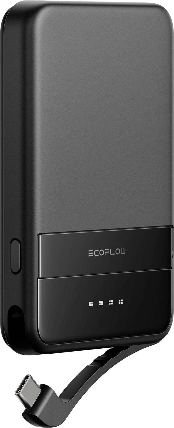 ECOFLOW Rapid 5000 powerbanka Li-Ion, 5000 mAh, MagSafe, Bezdrátové nabíjení Qi, USB-C®, Bezdrátové nabíjení, černá
