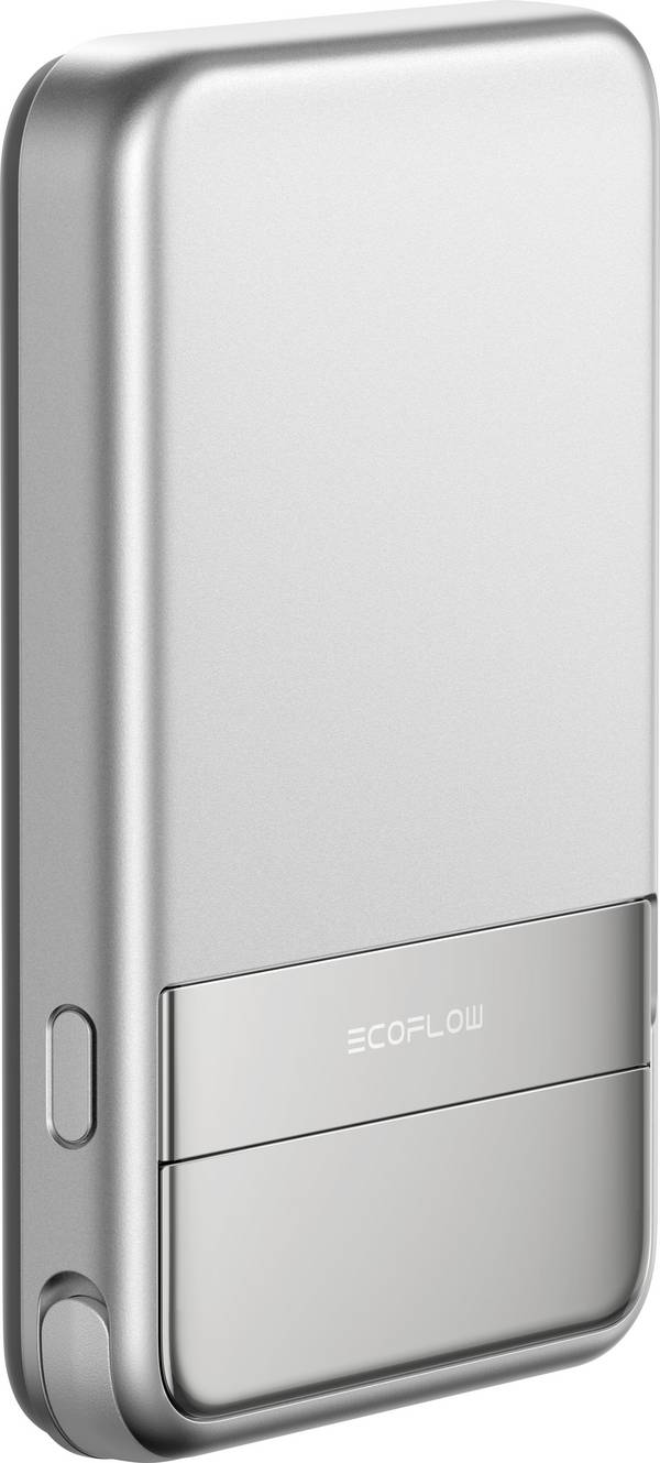 ECOFLOW Rapid 5000 powerbanka Li-Ion, 5000 mAh, MagSafe, Bezdrátové nabíjení Qi, USB-C®, Bezdrátové nabíjení, stříbrná