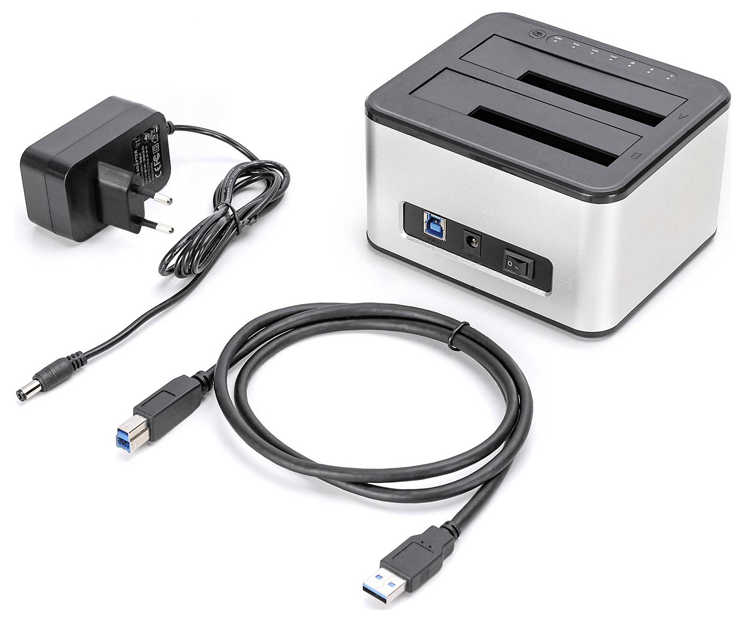 Digitus DA-71540-2 USB-A, USB, USB 3.0 SATA, SATA 6 Gb/s, SATA, SATA II, SATA III duplikační stanice pevných disků 2.5 p-4