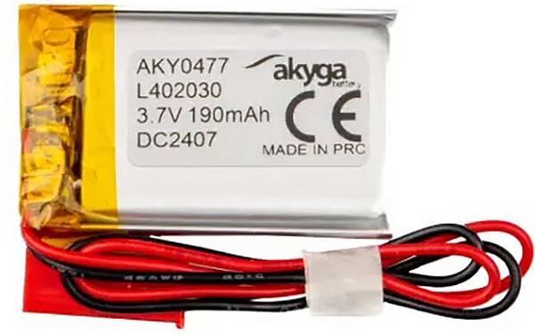 Akyga LP402030 Akupack  x Speciální akumulátor  Li-Pol 3.7 V 190 mAh