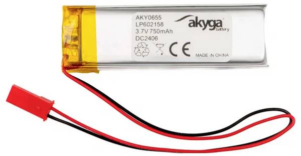 Akyga LP602158 Akupack  x Speciální akumulátor  Li-Pol 3.7 V 750 mAh
