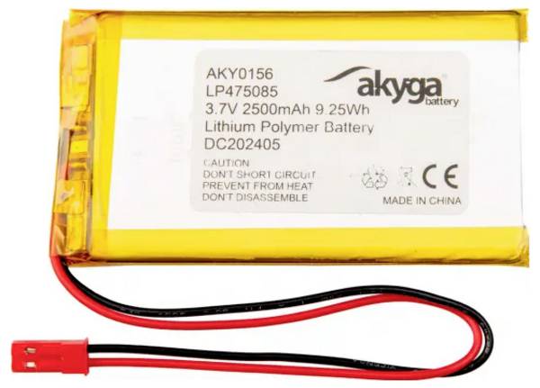 Akyga LP475085 Akupack  x Speciální akumulátor  Li-Pol 3.7 V 2500 mAh