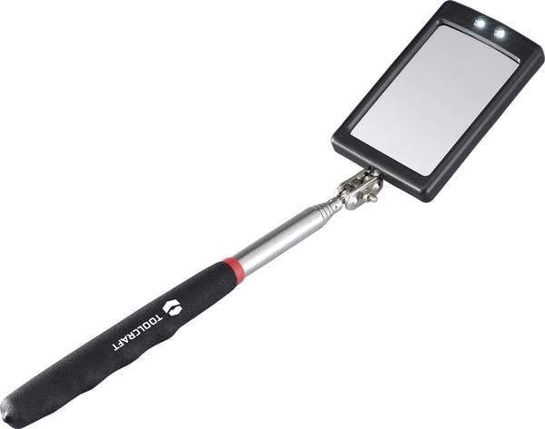 TOOLCRAFT  inspekční zrcátko  s osvětlením, vysouvací Velikost zrcadla: (š x v) 50 mm x 80 mm