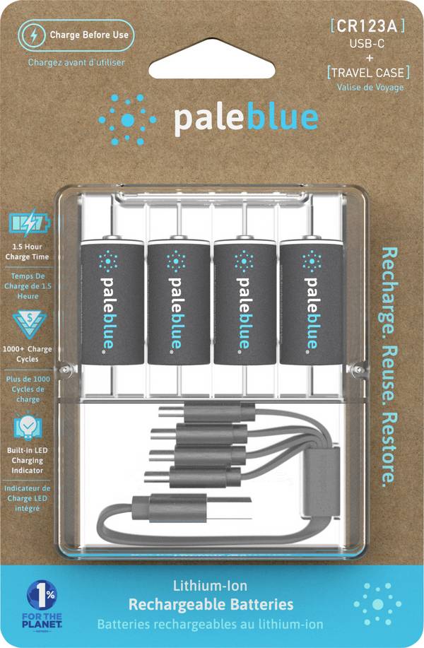 Paleblue  speciální akumulátor CR 123  Li-Ion 3 V 860 mAh 4 ks