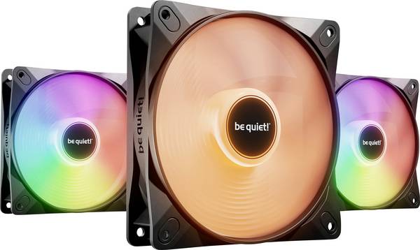BeQuiet LIGHT WINGS LX 120mm PWM high-speed Triple-Pack PC větrák s krytem černá (š x v x h) 120 x 120 x 25 mm včetně LED osvětlení