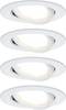 Paulmann 41307 Nova Coin vestavné svítidlo, LED, LED, 24 W, bílá (matná), sada 4 ks