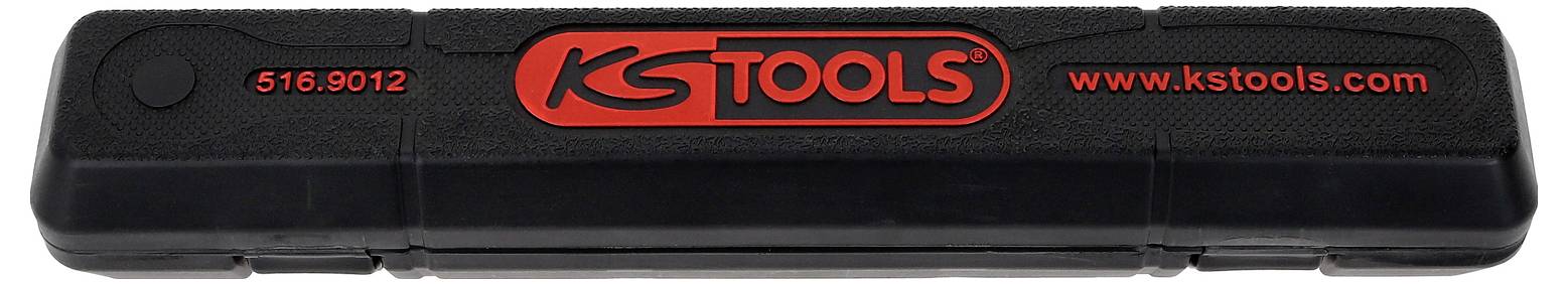 Černý kufřík na nářadí s červeným logem 'KS TOOLS'. Potisk: '516.9012' a 'www.kstools.com'.