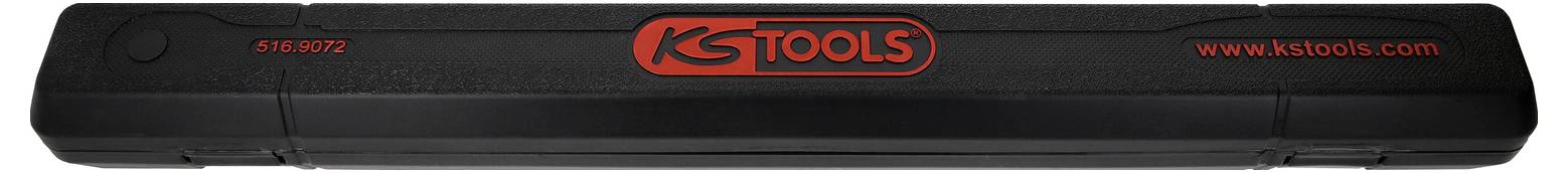 Černý kufřík na nářadí s červeným logem 'KS TOOLS' a webovou adresou.
