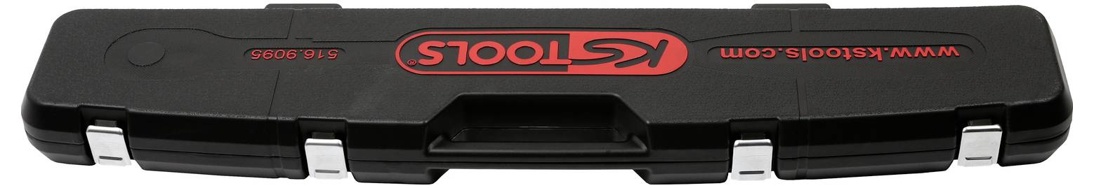 Černý kufřík na nářadí s červeným logem 'KS TOOLS' a webovou stránkou 'www.kstools.com'.