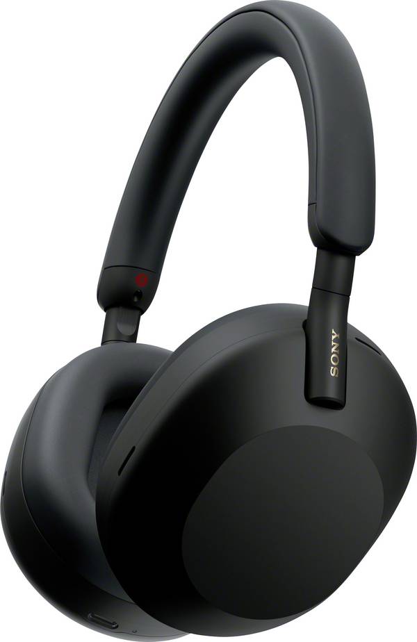Sony WH-1000XM5  Headset uzavřená (Over Ear) Bluetooth® stereo černá High-Resolution Audio, Redukce šumu mikrofonu, Potlačení hluku Indikátor nabití, headset, personalizace zvuku, regulace hlasitosti, otočná sluchátka, Surround-Sound, dotykové ovládání