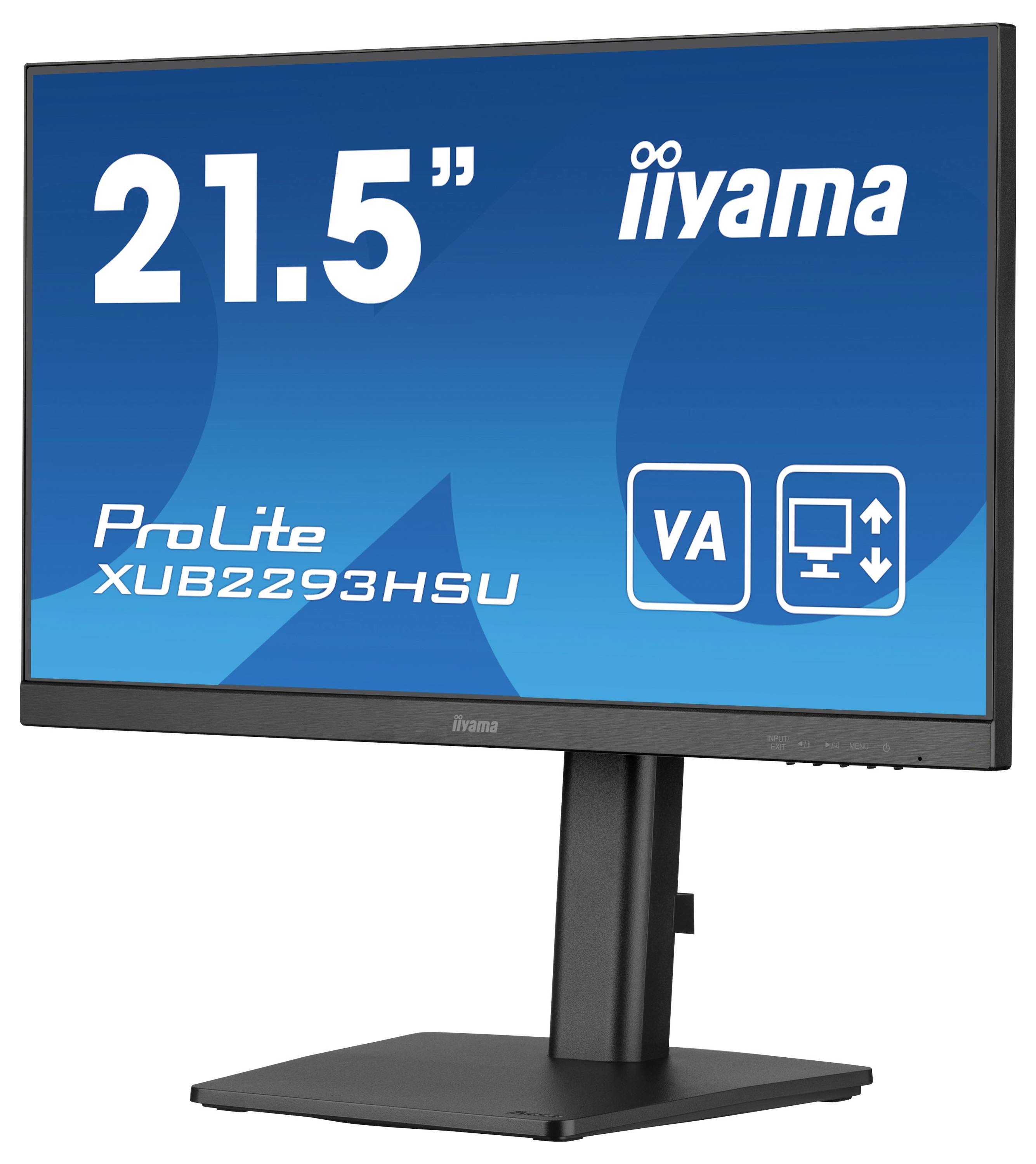 21,5palcový monitor iiyama ProLite VA s nastavitelným stojanem, vhodný pro kancelářské použití a domácí prostředí.