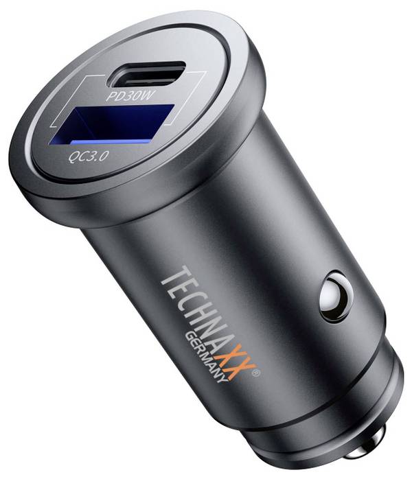 Technaxx Nabíječka Technaxx Dual do vozidla, 30 W, TX-305 Proudová zatížitelnost (max.)=3 A   12/24 V