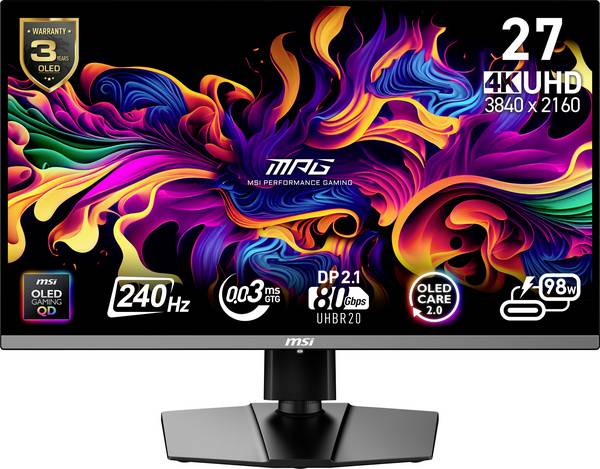 MSI 9S6-3CD79A-016 herní monitor 68.6 cm (27.00 palec)3840 x 2160 Pixel, 16:9, 1 ms