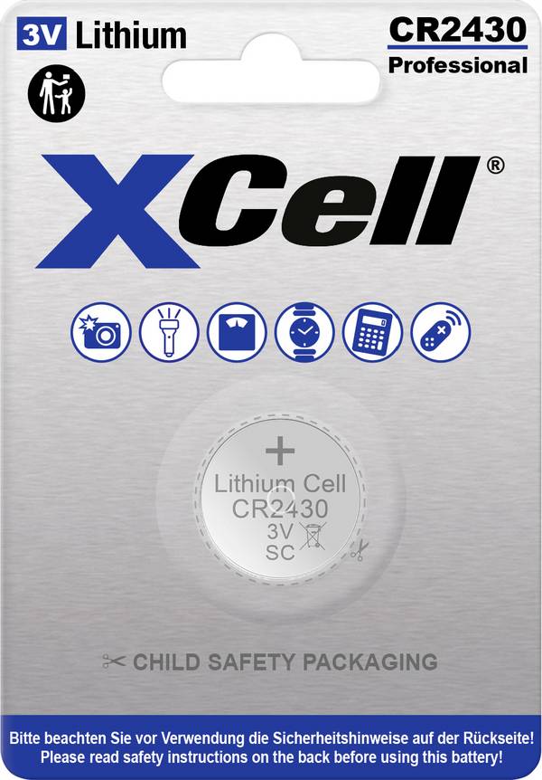 XCell knoflíkový článek CR 2430 3 V 1 ks 280 lithiová