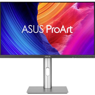 Monitor značky ASUS ProArt s barevným pozadím na obrazovce. Vhodný pro kreativní a umělecké práce.