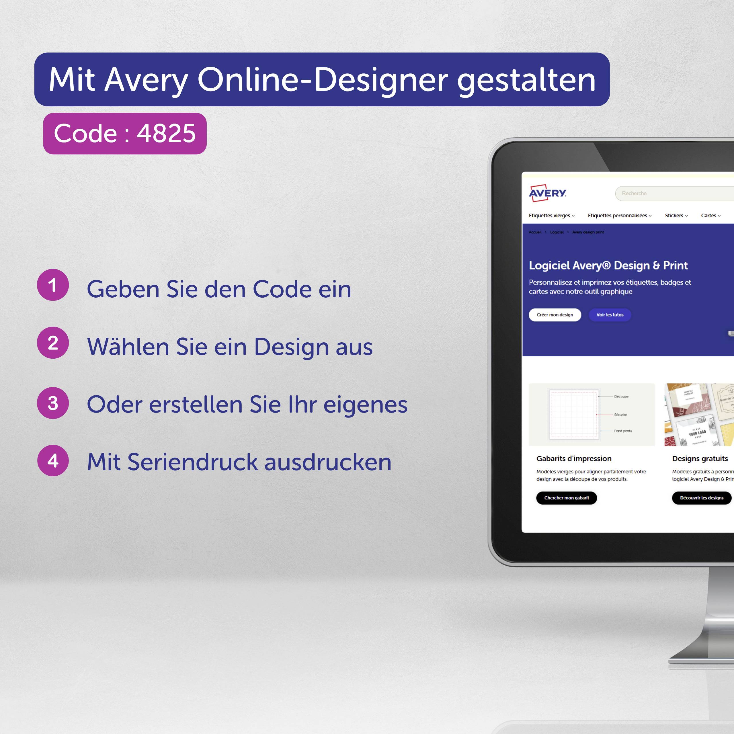 Avery-Zweckform 4825 štítek se jménem (š x v) 90 mm x 60 mm 10 ks-13