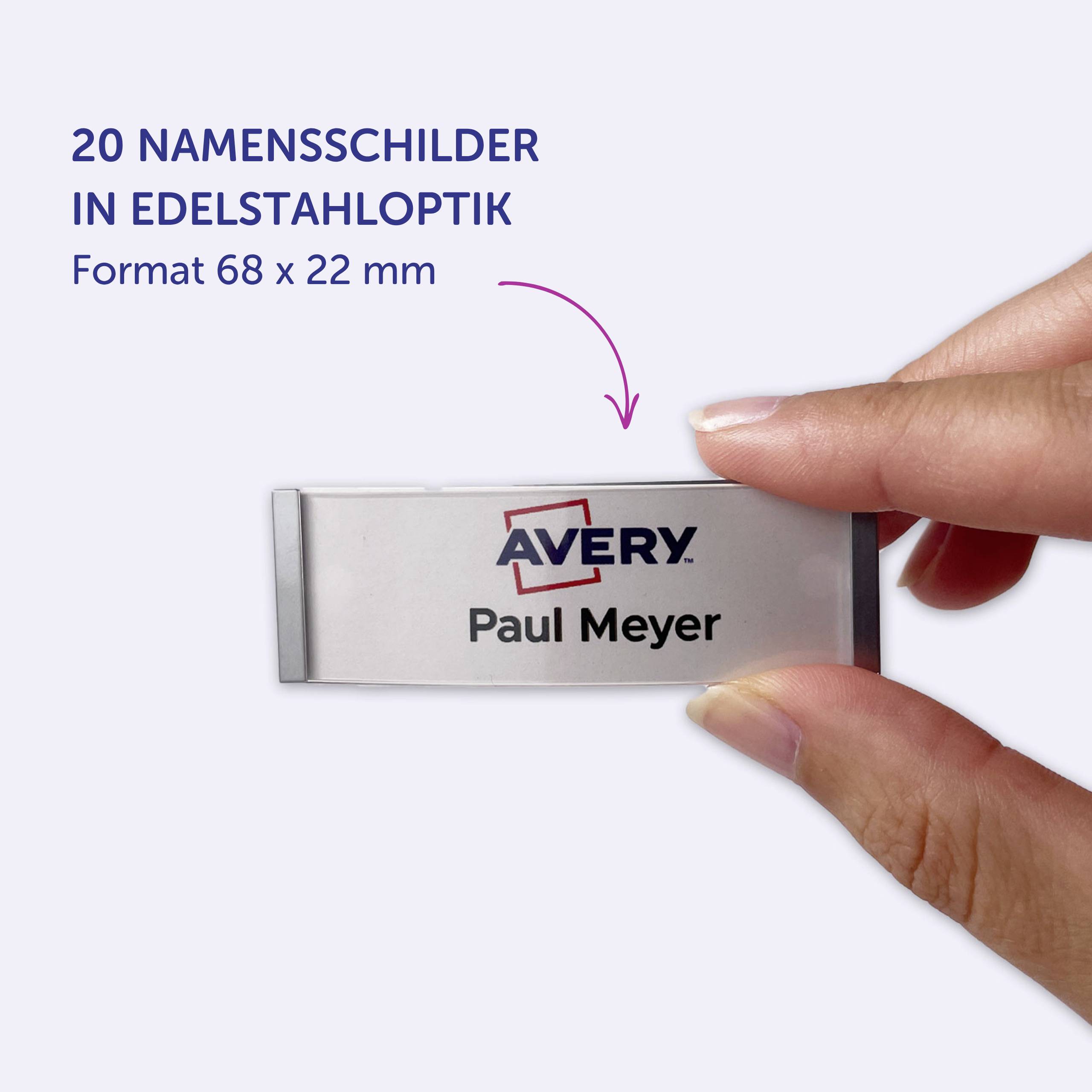Avery-Zweckform POL20MA66-20DR štítek se jménem (š x v) 68 mm x 22 mm 20 ks-8