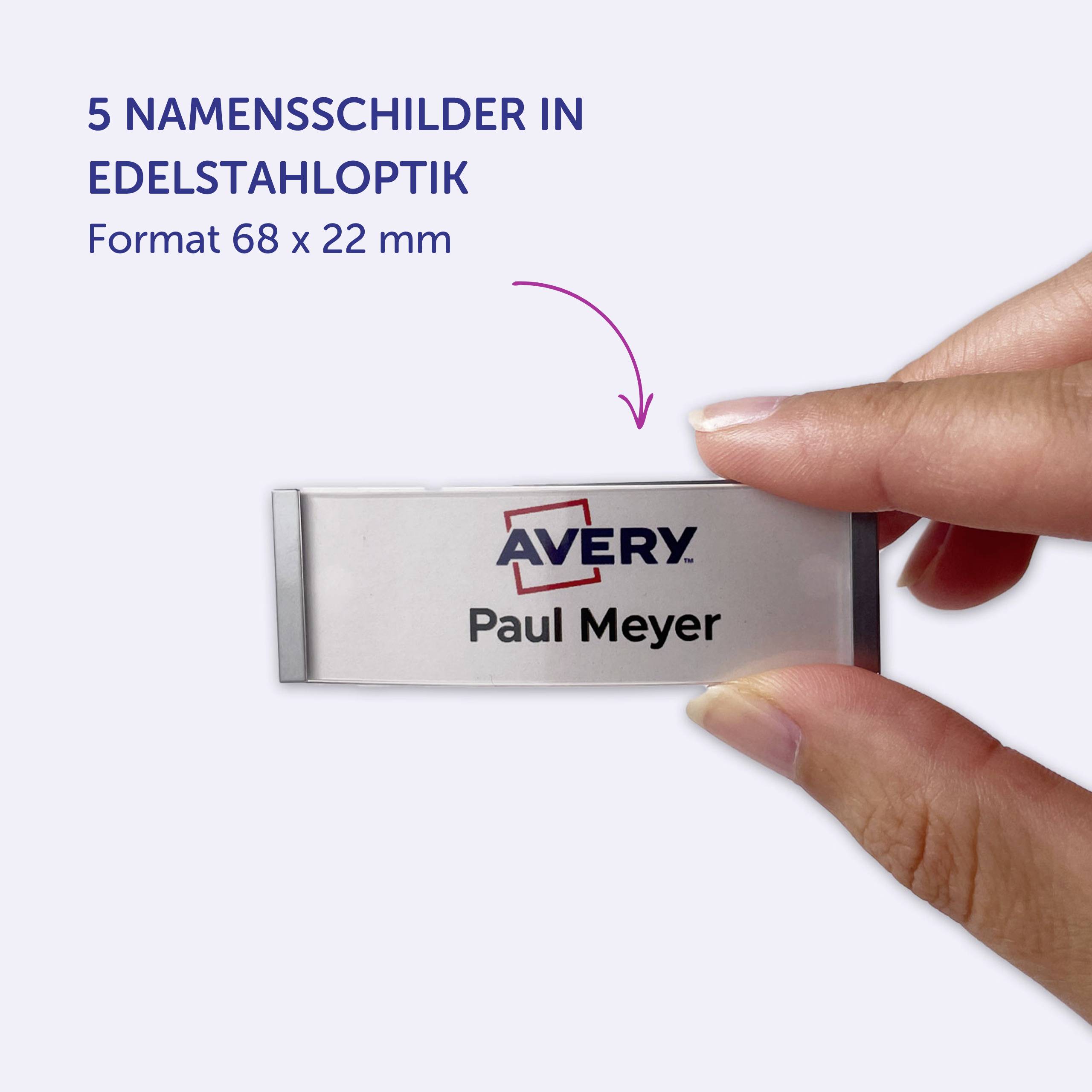 Avery-Zweckform POL20MA66-5DR štítek se jménem (š x v) 68 mm x 22 mm 5 ks-8