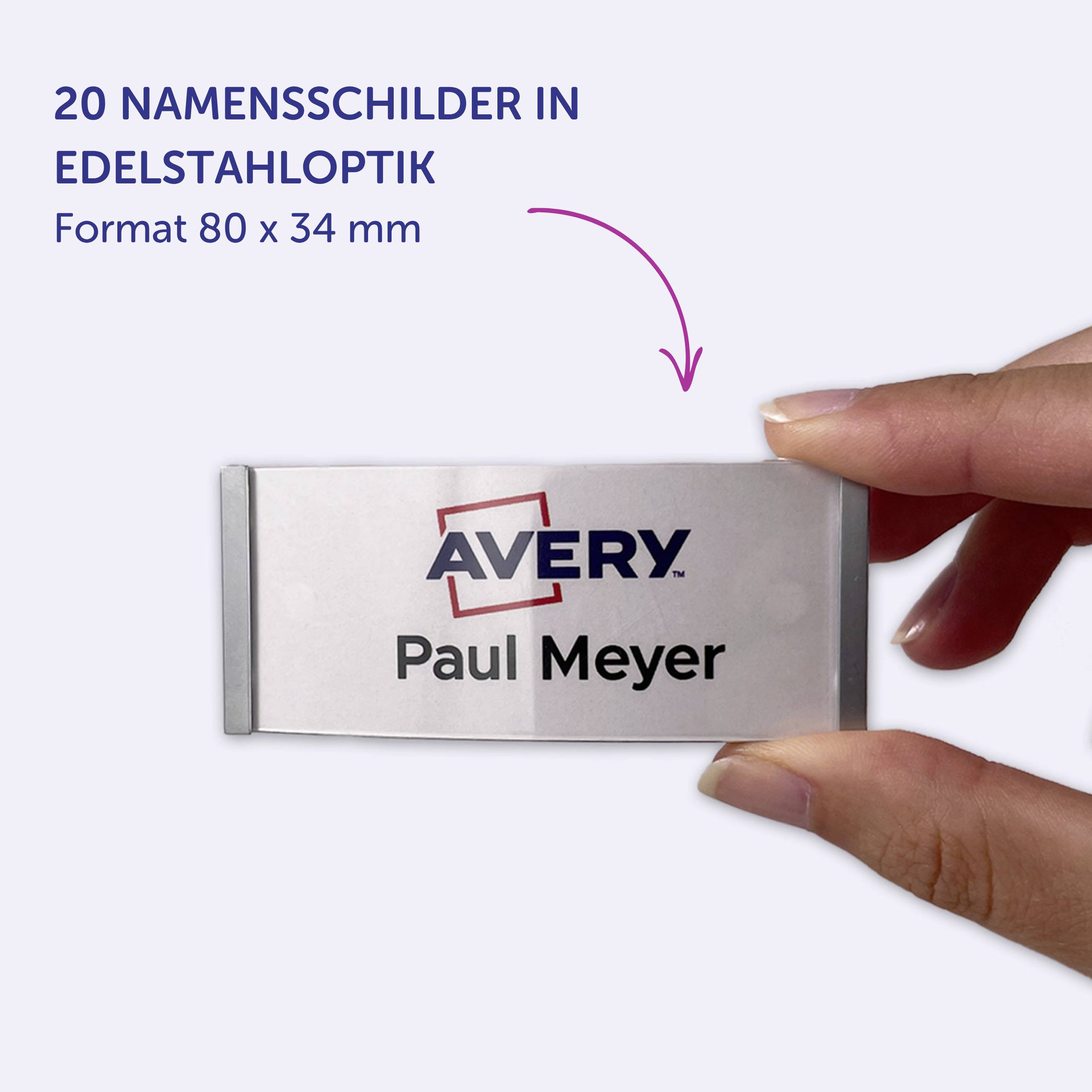 Avery-Zweckform POL35MA66-20DR štítek se jménem (š x v) 80 mm x 34 mm 20 ks-8