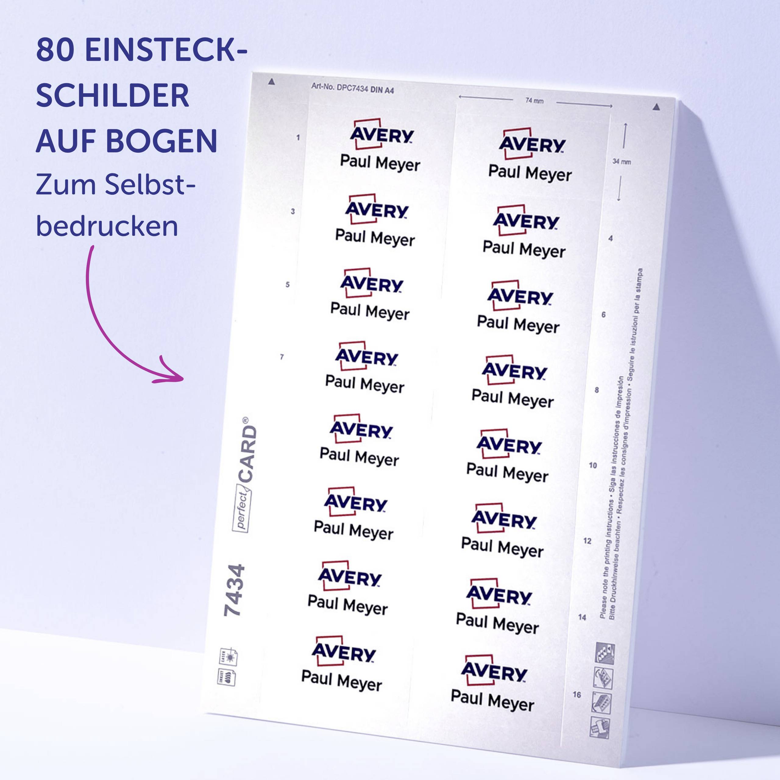 Avery-Zweckform POL35MA66-20DR štítek se jménem (š x v) 80 mm x 34 mm 20 ks-10