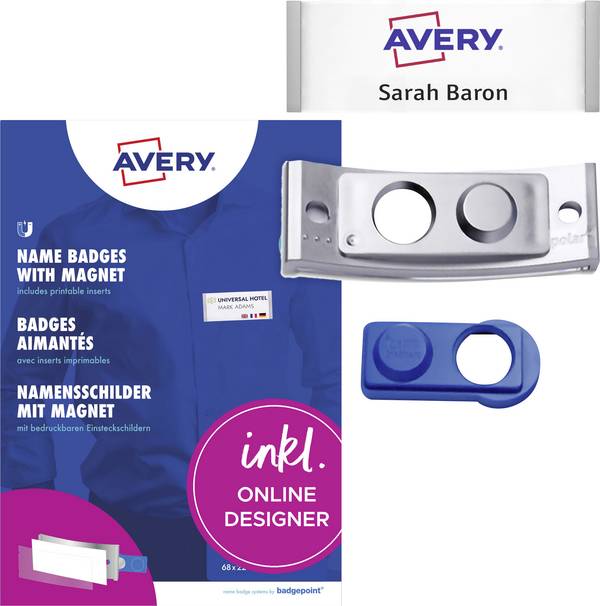 Avery-Zweckform POL35MA66-20DR štítek se jménem  (š x v) 80 mm x 34 mm   20 ks