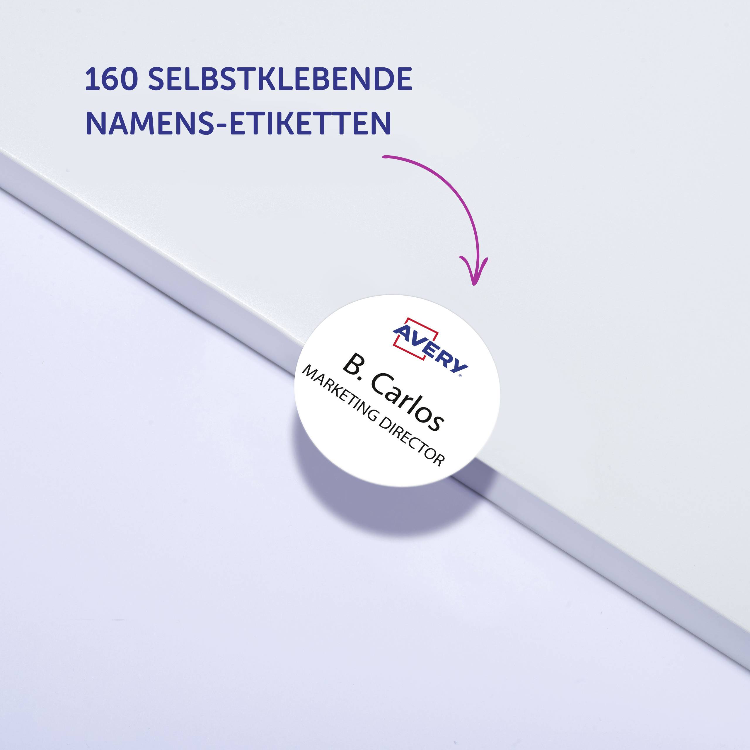 Avery-Zweckform L4881-20 štítek se jménem Kennzeichnungsetiketten (š x v) 65 mm x 65 mm 160 ks-9
