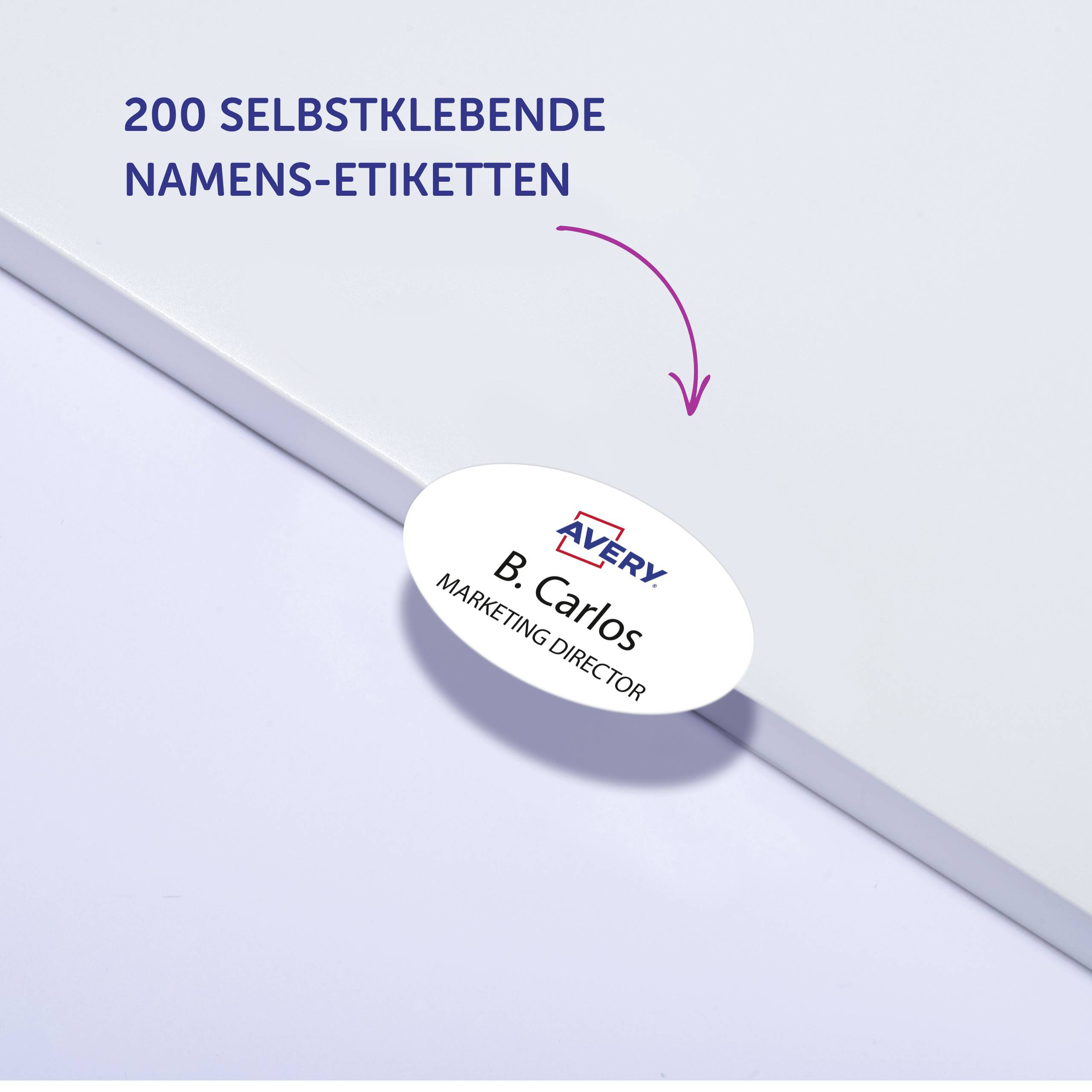 Avery-Zweckform J4882-20 štítek se jménem Kennzeichnungsetiketten (š x v) 85 mm x 50 mm 200 ks-9