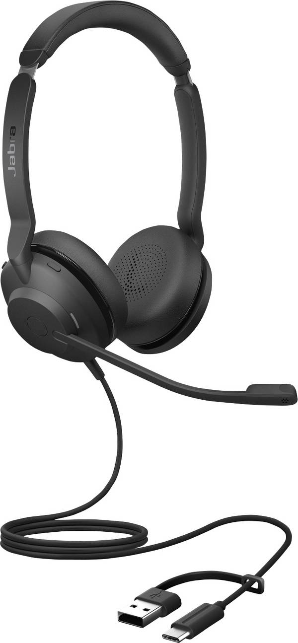 Jabra Evolve2 30 SE  Headset otevřená (On Ear) kabelová stereo černá Redukce šumu mikrofonu, Potlačení hluku headset telefon