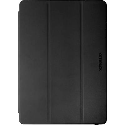 Černý ochranný kryt na tablet s nápisem 'OtterBox' na pravé straně.