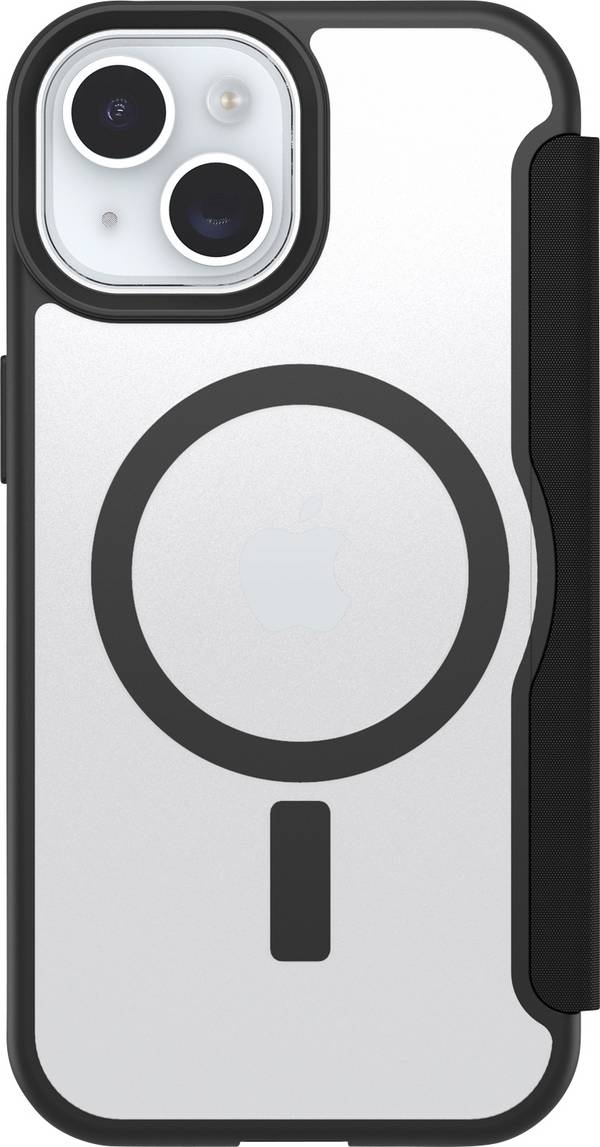 Otterbox React Series Folio Booklet Apple iPhone 17e, iPhone 16e, iPhone 15, iPhone 14, iPhone 13 transparentní, černá 1552552, Kompatibilní s MagSafe 77-97828