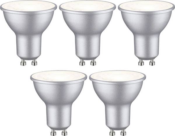 Paulmann 29235 LED Energetická třída (EEK2021) E (A - G) GU10 žárovka 4.9 W teplá bílá (Ø x v) 51 mm x 54 mm  5 ks