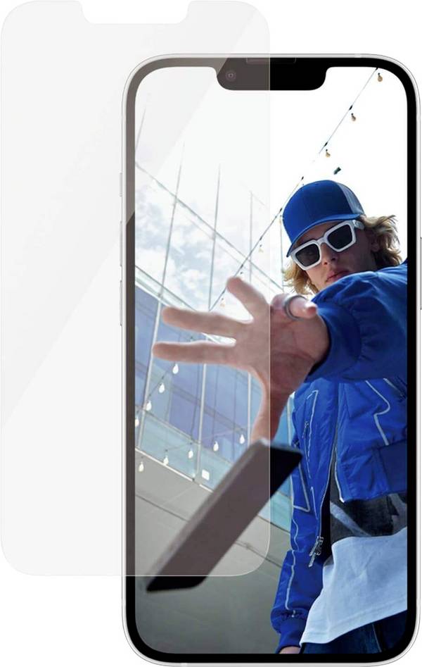 PanzerGlass Classic Fit ochranné sklo na displej smartphonu Apple iPhone 13, iPhone 13 Pro, iPhone 14, iPhone 16e 1 ks antibakteriální, Chránící proti otiskům prstů, odolné vůči poškrábání PGRCLFIG29845-PG