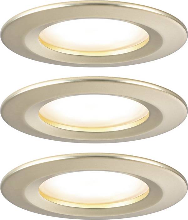 Paulmann 92405 Nova Coin LED vestavné svítidlo, LED, 6 W, zlatá (matná), sada 3 ks