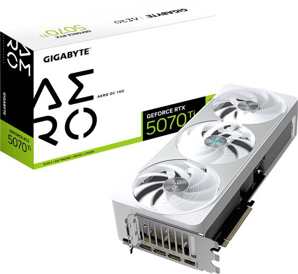 Gigabyte grafická karta Nvidia RTX 5070 Ti GeForce RTX™ 5070 Ti AERO OC 16G  16 GB GDDR7 RAM PCIe x16  PCIe 5.0 x16