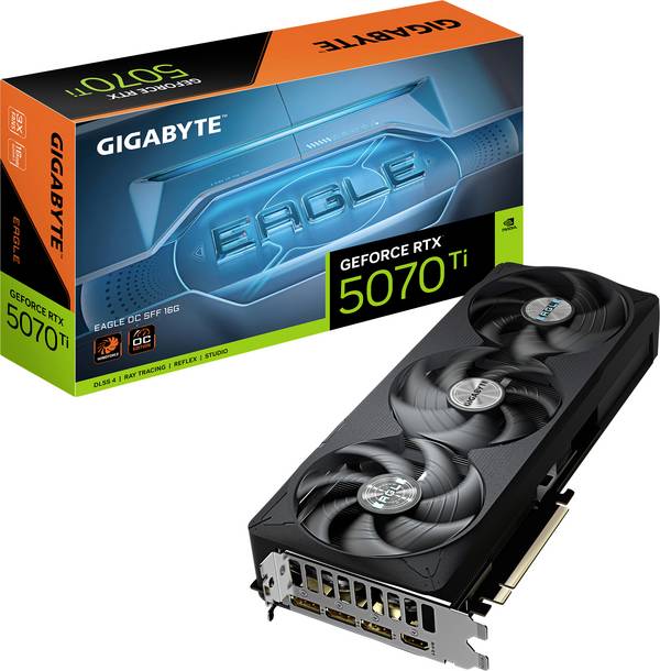 Gigabyte grafická karta Nvidia RTX 5070 Ti GeForce RTX™ 5070 Ti EAGLE OC SFF 16G  16 GB GDDR7 RAM PCIe x16  PCIe 5.0 x16