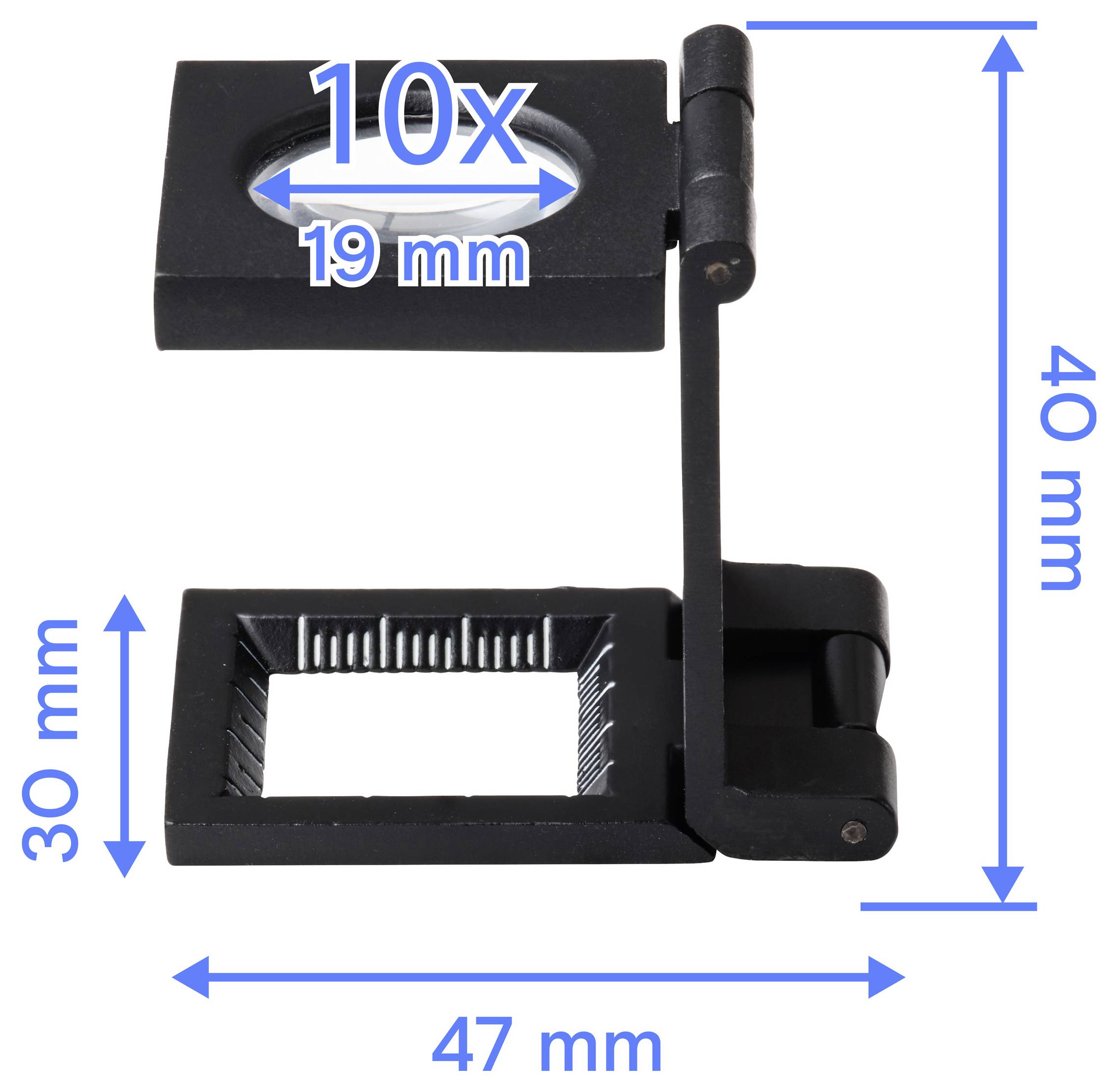 TOOLCRAFT TO-10182522 počítač vláken zvětšení: 10 x, Velikost objektivu: (Ø) 19 mm-9