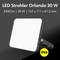 LED reflektor Orlando 30 W v obdélníkovém provedení, rozměry 147 x 111 x 61,5 mm, 3300 lumenů, splňuje standard IP65.