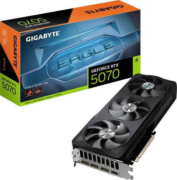 Gigabyte grafická karta Nvidia GeForce RTX 5070 GeForce RTX 5070 EAGLE OC SFF 12G  12 GB GDDR7 RAM PCIe x16  HDMI® 2.1, DisplayPort 2.1