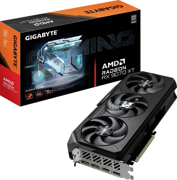 Gigabyte grafická karta AMD Radeon RX 9070XT Radeon RX 9070 XT GAMING OC 16G  16 GB GDDR6 VRAM PCIe x16  HDMI® 2.1, DisplayPort 2.1