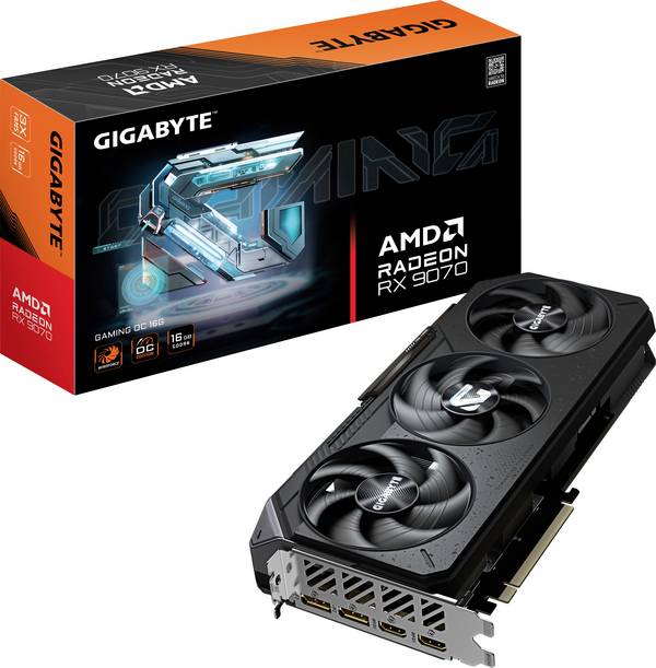 Gigabyte grafická karta AMD Radeon RX 9070 Radeon RX 9070 GAMING OC 16G  16 GB GDDR6 VRAM PCIe x16  HDMI® 2.1, DisplayPort 2.1