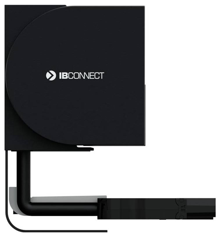Černé zařízení s nápisem 'IB CONNECT', připojené kabelem na levé straně.