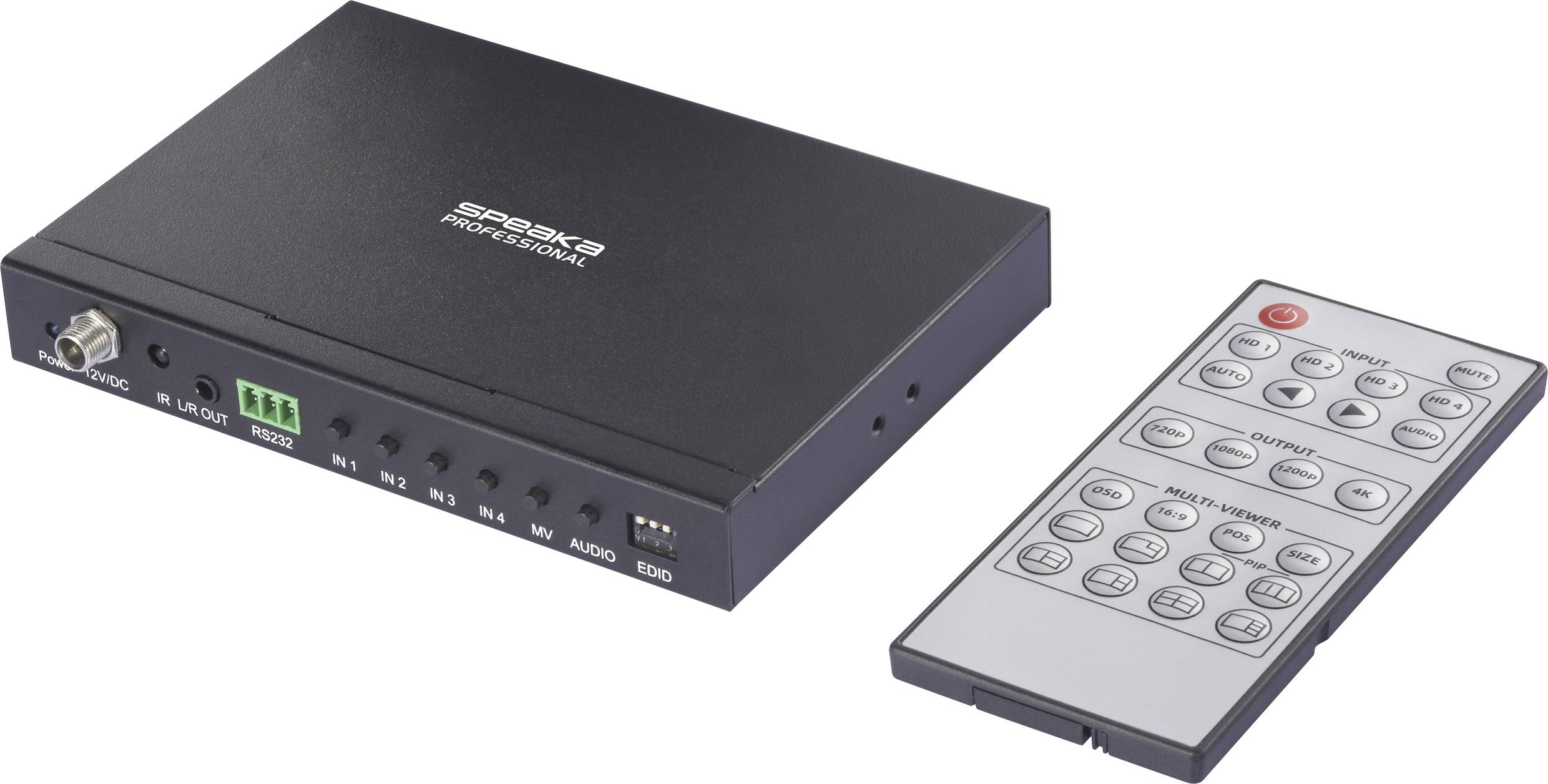 SpeaKa Professional SP-HDS-QMV200 4 porty HDMI quad rozbočovač s funkcí obraz v obraze 3480 x 2160 Pixel-0