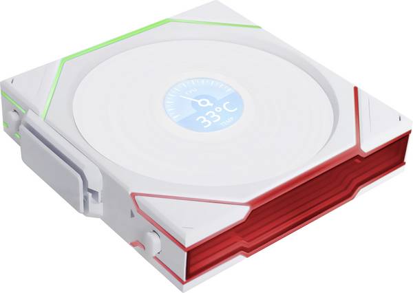 Lian Li Lian Li UNI FAN TL Wireless LCD Lüfter, ARGB, PWM - Reverse Blade, 120 mm, weiß PC větrák s krytem bílá (š x v x h) 120 x 28 x 124 mm