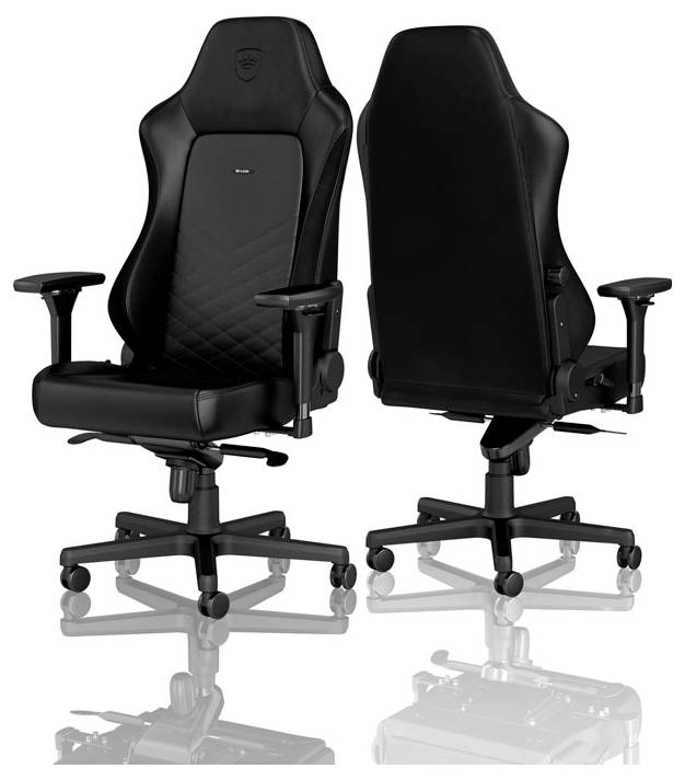 Černá ergonomická kancelářská židle s vysokým opěradlem, nastavitelnými područkami a kolečky, vyrobená z umělé kůže.
