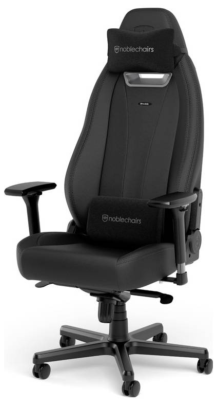 Černá, ergonomická kancelářská židle s nastavitelnými opěrkami rukou a opěrkou hlavy. Vhodná pro dlouhé sezení u pracovního stolu.