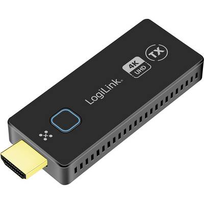 Černý HDMI vysílač od LogiLink, podporuje 4K UHD. Hlavní funkce: bezdrátový přenos videa.