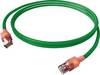 Easylan CS1OGADAD0005 RJ45 síťové kabely, propojovací kabely CAT 6A S/FTP 0.5 m zelená dvoužilový stíněný, bez halogenů, samozhášecí 1 ks