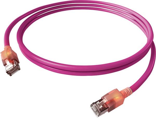 Easylan CS1OVADAD0050 RJ45 síťové kabely, propojovací kabely CAT 6A S/FTP 5.00 m fialová dvoužilový stíněný, bez halogenů, samozhášecí 1 ks